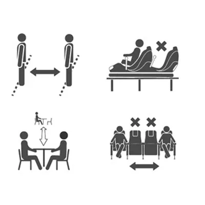 Social Distancing Icons