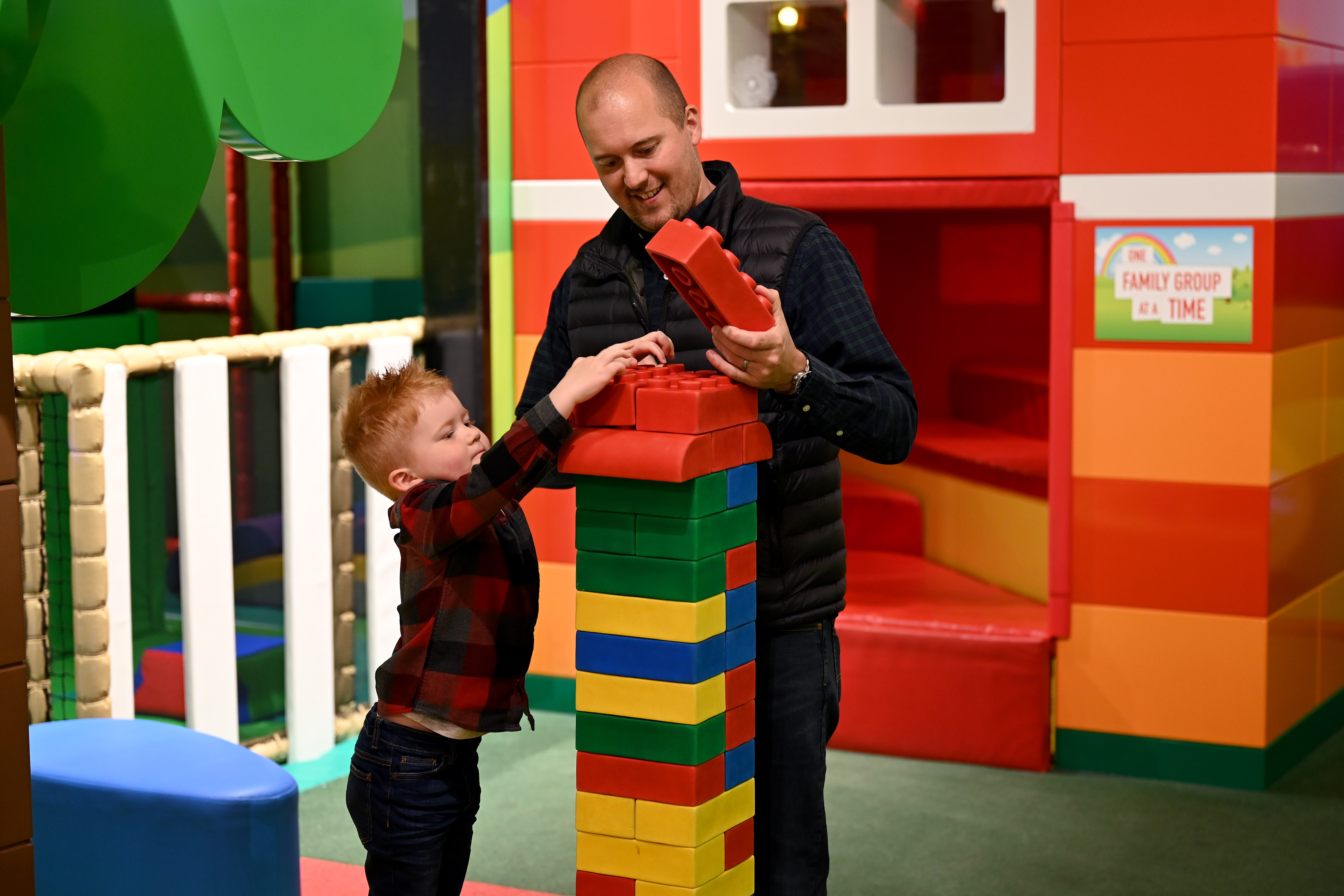Building towers at LEGOLAND Discovery Centre Birmingham