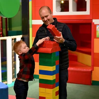 Building towers at LEGOLAND Discovery Centre Birmingham