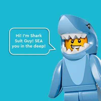 Shark suit deals guy