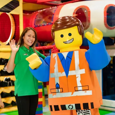 staff and minifigure waving