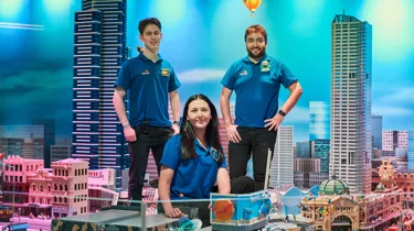 L To R Master Model Builders, Anthony, Charlie And Jon In MINILAND LEGOLAND Discovery Centre Melbourne